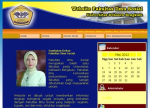 Website Fakultas ilmu Sosial