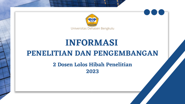 Dua Dosen Lolos Hibah Penelitian 2023